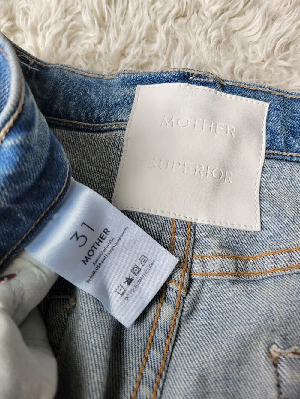 Mother Superior The Tomcat Roller in I Confess Jeans Denim Womens 31